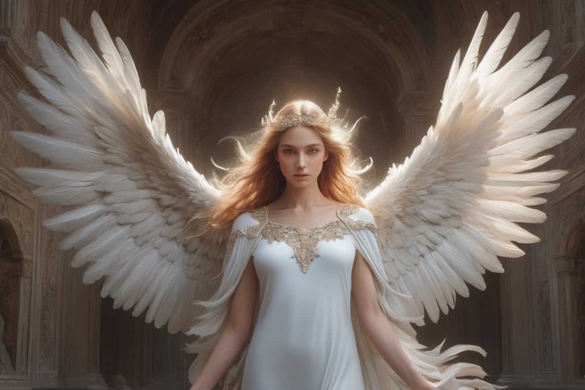 masterpiece, better quality, realistic photographic image of querubin angels with full feathers wings, Los Angeles radiate light, angels in heaven, realistic photo image.,style