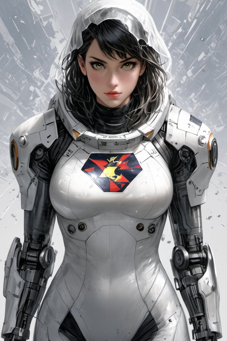 (Beautiful female pilot), (standing infront of her spaceship), tight spacesuit(cleavage), (ultra detailed face), BREAK/ {Living-organic-gravemind-spaceship, ultra detailed surface, organic material ship hull(mixed metal parts)}, proportional accurate shapes, busty, (Red, green, yellow, silver, white color palette), 8K uhd, masterpiece, maximum detail, ultra realistic reflections, ridiculously high resolution, (masterpiece:1.8), colored pencil, (masterful detail:1.4), luminescent surrounding, ultra detailed background, perfect anatomy, perfect face, (perfect symmetrical eyes, symmetrical pupils, symmetrical iris), full lips, accurate human hands, best quality, expert attention, cinematic, movie production quality, perfect light, accurate shadows,cybernetic arm, augmented eyes, cinematic light, raytracing, depth of field,