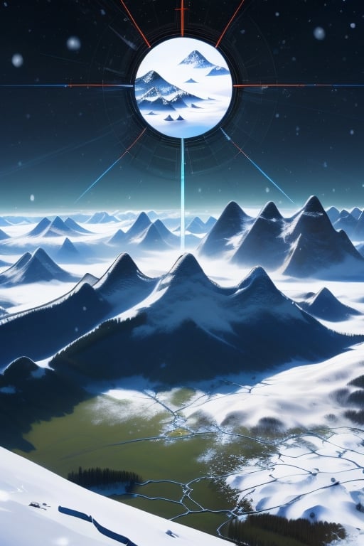 {{{masterpiece}}}, {{the best quality, super fine illustrations, beautiful and delicate water}}, {{very delicate light}}, {{nature, painting}}, {{fine lighting, more transparent stars, high-quality snowflakes, high-quality mountains, very fine 8KCG wallpapers}}, (plateau), (((snow mountain))), sunrise, randomly distributed clouds, (snow field), cliff, ((rotating star sky)), ((lake in mountain stream)), luminous particles