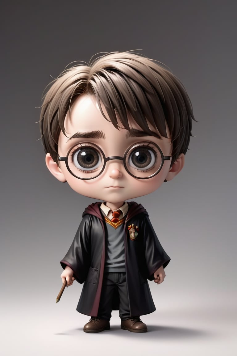 harry potter, very cute tiny, rim lighting, adorable big eyes, small, By greg rutkowski, chibi, Perfect lighting, Sharp focus