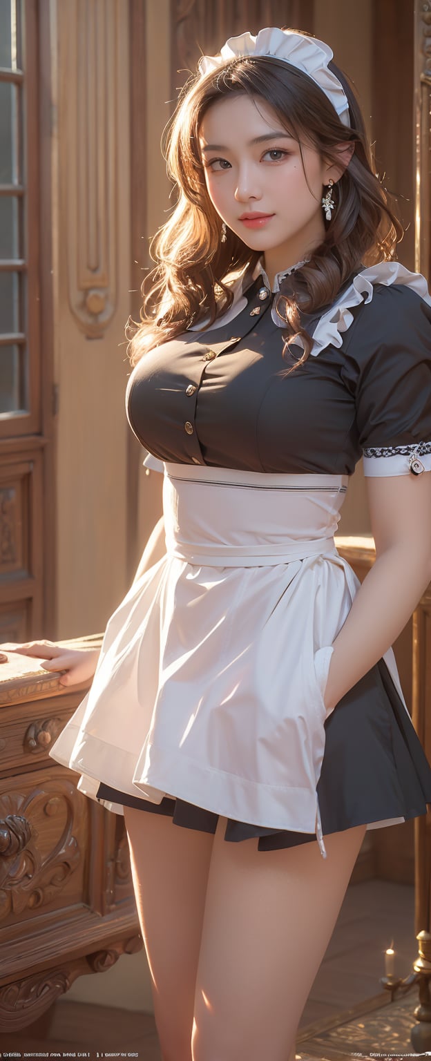 masterpiece, high quality, animation aesthetic photo ,(HDR:1.3), pore and detailed, intricate detailed, graceful and beautiful textures, RAW photo, 16K, diffused sunlight, , high contrast, wide shot, front view, (head to waist portrait), (Black-Maid girl theme:1.4)), beautiful girl, detailed face, gentle smile, light-blond curl long hair, fair skin, ( white latex underwear with  jewelry), high detailed, ultra detailed, vibrant colors, ambient lighting, high resolution, world-class official images, impressive visual, perfect composition,1 girl,front view