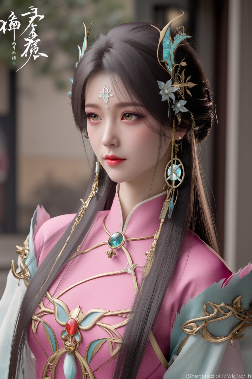 A school girl,solo ,XxiaoxunerX,Hanfu girl, lotus, Yunnan ancient town street