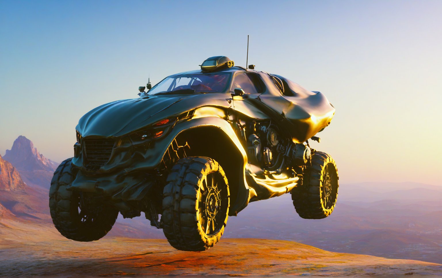 Masterpiece, 4k, High Resolution, Octane Render, Unreal Engine 5, Award Winning, Dramatic Lighting, Intricate, 8k Highly Professional Detail, HDR, Smooth, Sharp Focus, Illustration, Unreal Engine 5, Octane Render, Cinematic Light, dynamic volumetric lighting, Off-road suspension,baja, Armored vehicle,suv, all-terrain vehicle, concept, science fiction, (f150:0.2),oshkosh m-atv jltv,humvee, Knight XV ,future,c_car,JB64,TechStreetwear,ROBOT,exosuit,LegendDarkFantasy