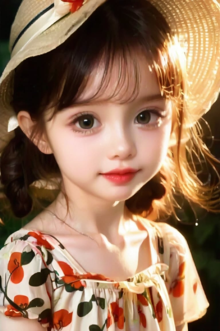 (extreme close up:1.4), (face focus:1.4),(side face:1.4)),(1girl surrounded by soft_light:1.4), (backlighting:1.4), (lighting),(flowing fabric:1.3), ((Floral_summer_dress:1.4),(Straw_hat:1.3)),
(masterpiece), realistic, HDR, highly detailed, 8k, raw photo,
ambient occlusion, natural, harmonious composition, warm tones, fine art photography,