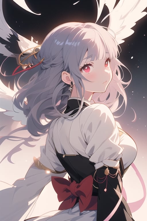 Magical girl with silver hair, red eyes, gray wings praying at sky anime style

Subject: Magical girl with silver hair, red eyes, gray wings

[2] A mesmerizing magical girl with flowing silver hair that shimmers in the sunlight, her piercing red eyes radiating determination and power. Her gray wings extend gracefully from her back, adding an aura of mystique to her presence.
[3] The vast expanse of the sky serves as a canvas for her prayers, painted with hues of purples and pinks, creating a breathtaking backdrop for her magical abilities.
[4] The atmosphere is filled with a mix of anticipation and serenity, as if the very air holds its breath in admiration of her connection to the celestial realm.
[5] Anime-style illustrations capture the dynamic movement and intricate details of her magical girl transformation, emphasizing the vibrant colors and ethereal glow surrounding her.
[6] CLAMP, Naoko Takeuchi, Studio Ghibli, Makoto Shinkai, Magic Knight Rayearth, Puella Magi Madoka Magica —c 10 —ar 2:3,YAMATO,emilia,light,lawine,fftultima,ayaka_genshin