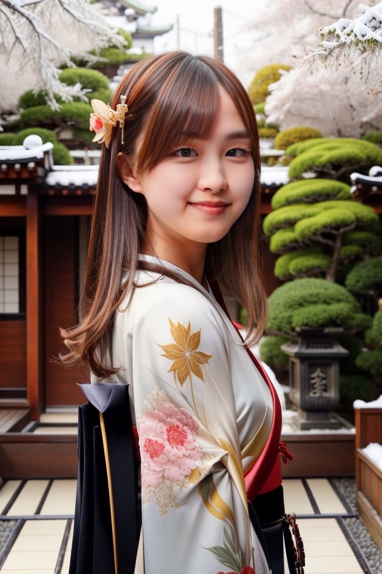 22 yo, beautiful korean girl, ((beautiful kimono)), looking at viewer, bangs, {beautiful and detailed eyes}, calm expression, Glamor body type, realhands, ((Straight hair)), delicate facial features, ((model pose)), eye smile, ((blush)), smile,

The background is winter, snowy garden(traditional japanese garden),  

flim grain, realhands, masterpiece, Best Quality, 16k, photorealistic, ultra-detailed, finely detailed, high resolution, perfect dynamic composition, sharp-focus, full_body 

1girl, solo, cc