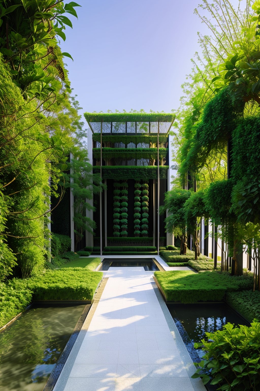  just landscape,Hanging Gardens of Babylon,architectural visualisation,Long Shot(LS), sea