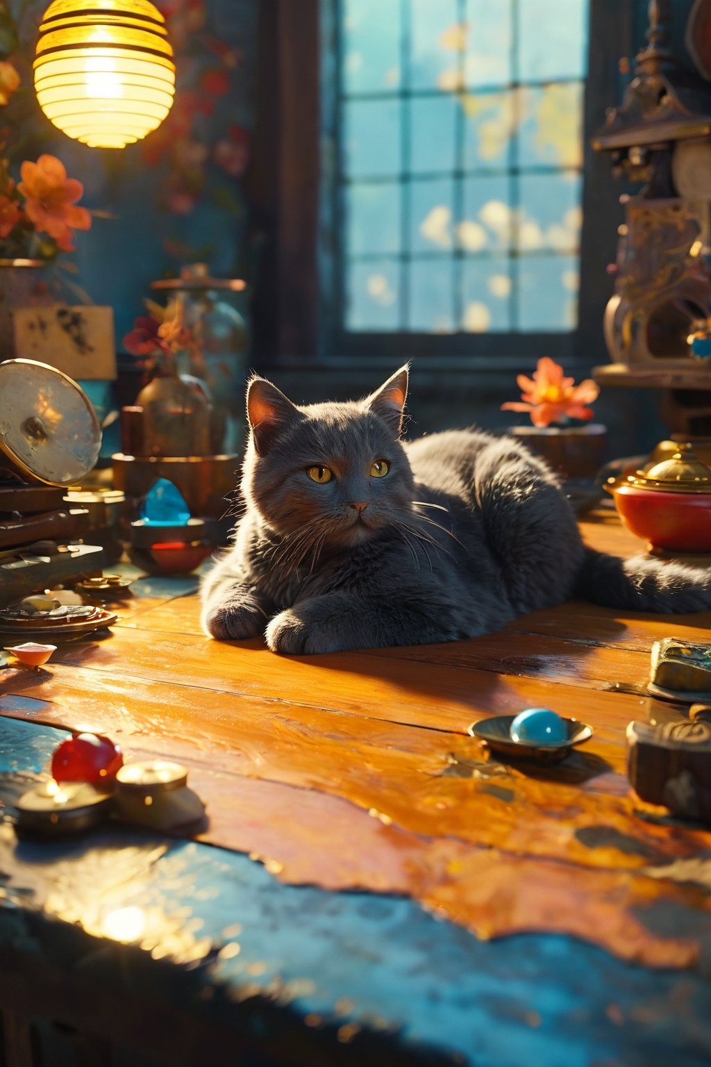 color photo of a captivating stop-motion video animation inspired by the renowned artist Fyodor Rokotov. This enchanting scene, currently trending on Polycount, features a black cat gracefully laying on top of a table. The stop-motion film, reminiscent of the 1924 era, captures the character of the cat in a top-down view, creating a unique perspective that adds depth and intrigue to the composition. The dancing character, with its Soviet influences, exudes an air of nostalgia and whimsy. The animation, created in a Japanese anime style, showcases the artistry of anime captura techniques, combining the charm of traditional cel animation with the fluidity of modern technology. The video still, taken from this captivating stop-motion animation, serves as a delightful screensaver, perfect for lovers of children's animated films and fans of Japanese anime. This enchanting scene invites viewers of all ages to immerse themselves in the magical world of animated storytelling
,

concept art
19%
a character portrait
18%
a screenshot
17%
computer graphics
17%
a hologram
17%
Artist
by Kamagurka
by Kamagurka
21%
by Murakami
21%
by Watanabe Kazan
21%
by Miyazaki
21%
by Kamāl ud-Dīn Behzād
20%
Movement
aestheticism
aestheticism
20%
superflat
20%
vanitas
19%
furry art
19%
remodernism
19%
Trending
deviantart contest winner
deviantart contest winner
18%
shutterstock contest winner
18%
polycount
18%
Artstation
18%
tumblr
17%
Flavor
fat chibi grey cat
fat chibi grey cat
27%
whole cat body
27%
anime visual of a cute cat
26%
the dark god of cats
25%
fat cat
25%