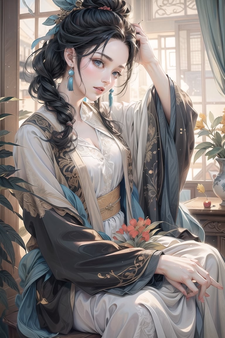 Natural Light, (Best Quality, highly detailed, Masterpiece:1.2), 16k, depth of field, ((wide shot)), masterpiece, top quality, 8k, high resolution, super detailed, absurd, vivid contrast,
insanely detailed,
xenobaroque destroyed abbey and garden scene,

miku hatsune, long hair, white flower garden, wedding dress, holding bouquet, sliming, blue sky, no cloud, smiling, open mouth ray tracing, cinematic lighting, cuteness, freedom, hope, sharp focus, vibrant color, depth of field, cowboy shot, (intricate detail:1.2), (white theme:1.4), (blue tone:1.4), illustration, watercolor art, perfect light, 1 girl, beautiful korean girl, 18 yo, over sized eyes, big eyes, smiling, looking at viewer