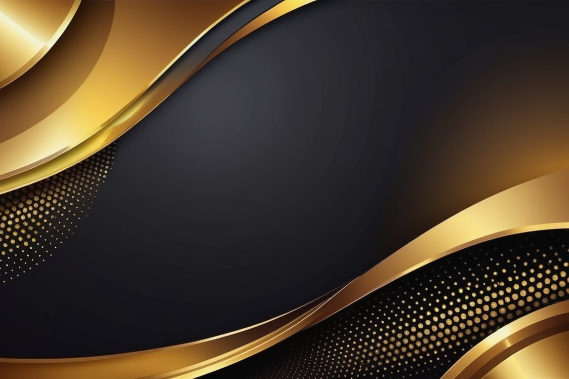 futuristic background of gold and black combination with gradient