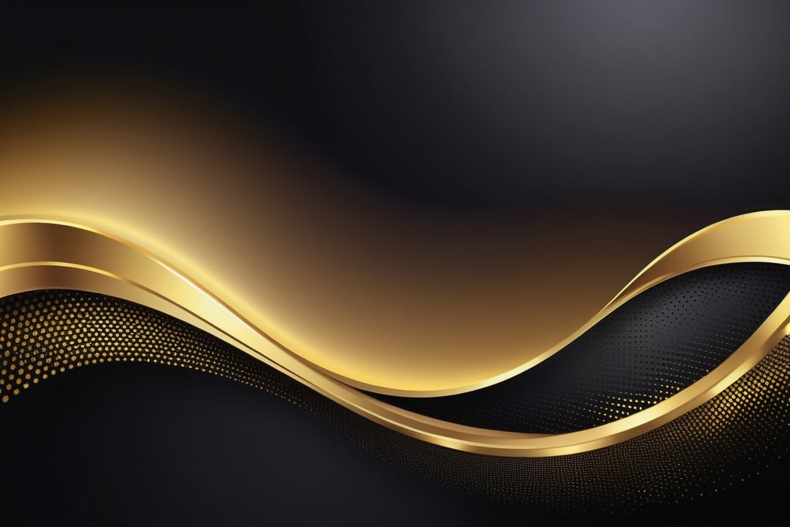 futuristic background of gold and black combination with gradient