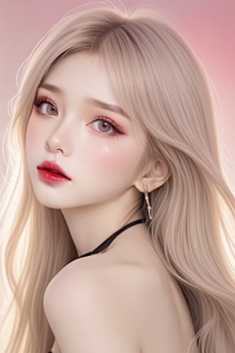 (8K, original photo, Reality:1.25) ,( Lip Gloss, eyelash, Glossy, shiny skin, best quality, Ultra-high resolution, Depth of Field, Chromatic Aberration, Corrosive, Wide-angle light, Natural shadows,   Idol)make up,pretty doll,Canthus drop,