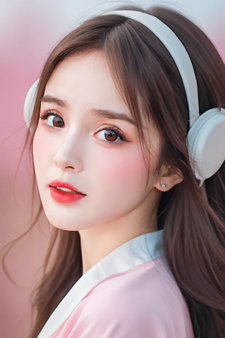 (8K, original photo, Reality:1.25) ,( Lip Gloss, eyelash, Glossy, shiny skin, best quality, Ultra-high resolution, Depth of Field, Chromatic Aberration, Corrosive, Wide-angle light, Natural shadows,   Idol)make up,pretty cute doll,Canthus drop,big eye,Thai, Vietnamese,杨幂,