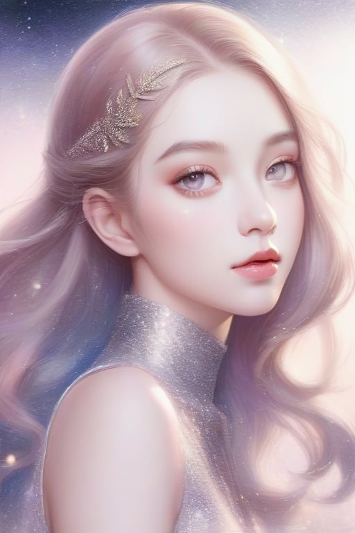 portrait,illustration,xxmix_girl,Young beauty spirit ,glitter,1girl