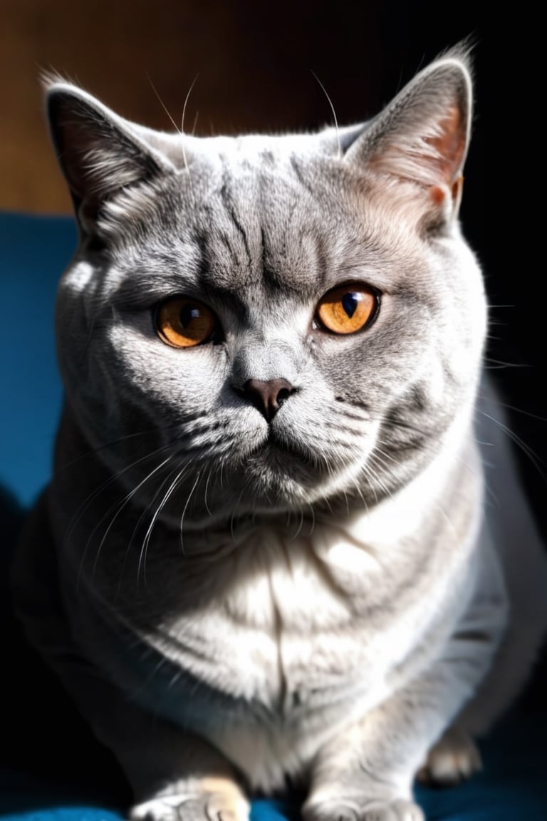 A British Shorthair shedding many many tears.