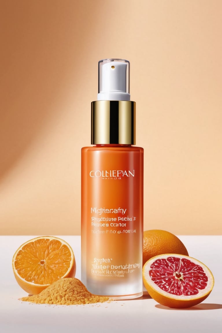 (best quality,8K,highres,masterpiece), ultra-detailed, studio photography of a luxury cosmetic skincare product against a pristine white background. The product is meticulously arranged to showcase its pancy layers of bright color.  Each part is captured with precision, highlighting its texture, color, and freshness. The clean white background provides a minimalist backdrop, This studio photograph is a testament to the artistry of food photography, inviting viewers to savor every detail of the delectable cosmetic product.