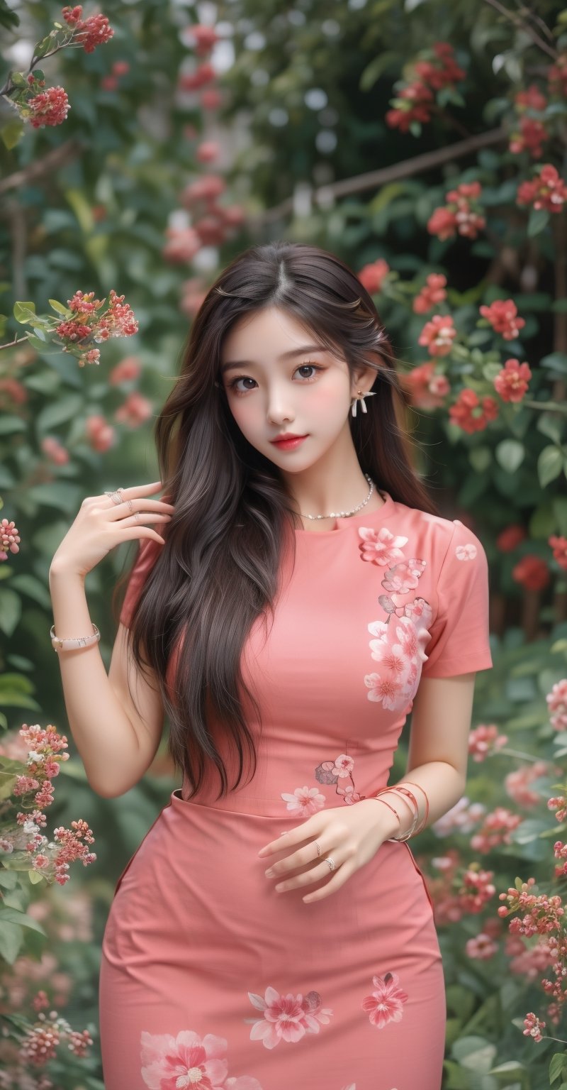 
huge breasts(masterpiece, best quality, ultra high res, photorealistic, realistic, raw photo, real person, photograph), (amazing, finely detail, an extremely delicate and beautiful,oncept art), intricate detail, professional, official art,1girl, long curly hair, thigh, full body, Sexy, summer dress, (colorful floral print,sparkly:1.2), mellow, big Chest, big, butt, (modern fashion background:1.2), studio, luxury, gorgeous, JoJo pose, Rings, earrings, necklace, bangle, closed smile,(neon:1.2), Low shutter, most beautiful artwork in the world, aesthetics, atmosphere, dynamic Angle,huge breasts,acmm ss outfit,standing,((full_body))