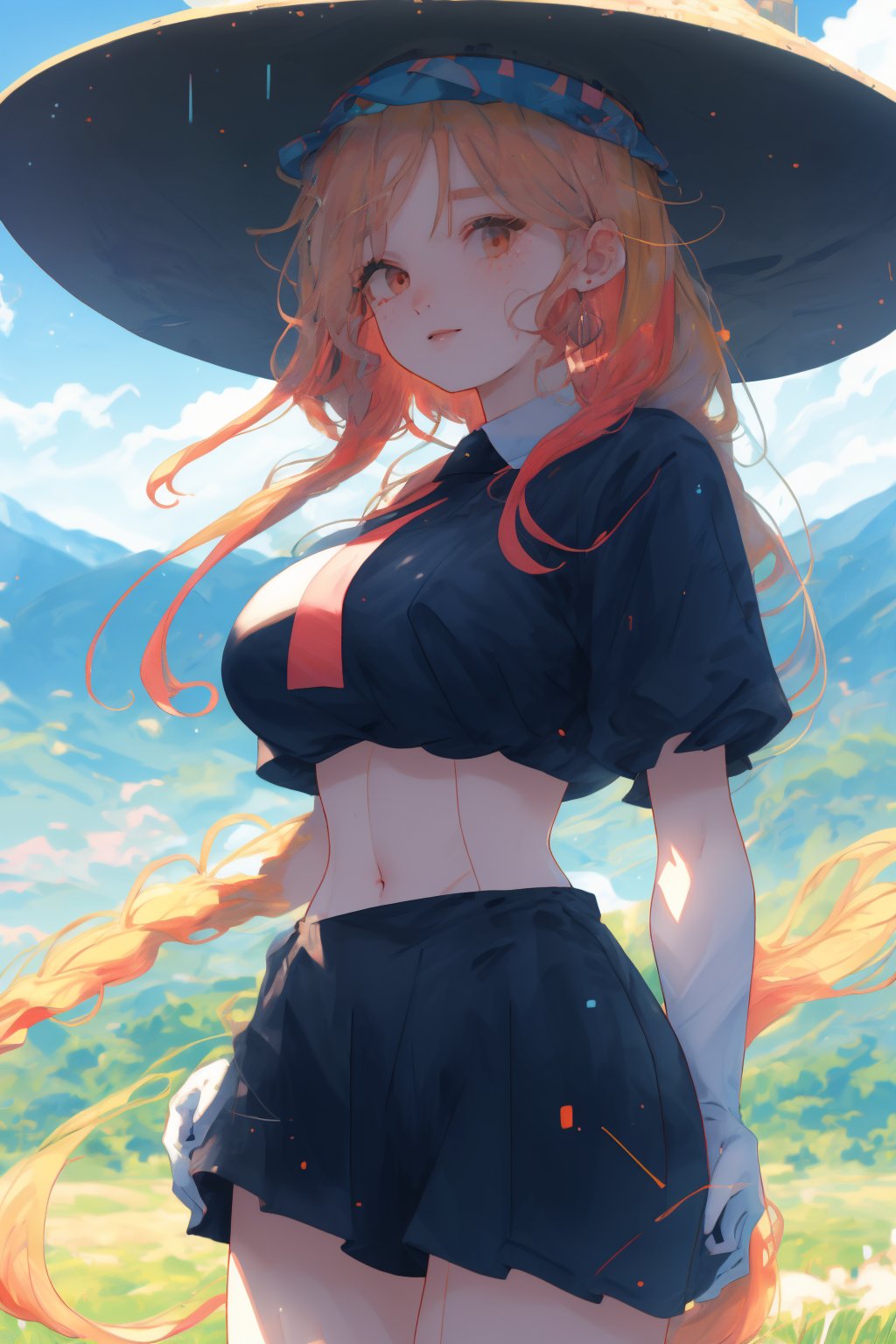 (Under the scorching sun, vibr | image created by Mahuru | Tensor.Art