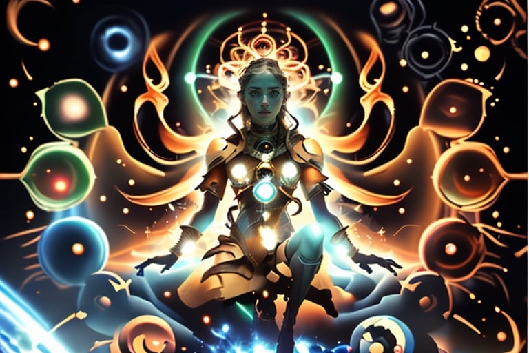 A girl full of wisdom, with eyes that betray a knowing look of all things, her expression very stern and cold.
Surrounded by celestial bodies.
In the Cthulhu Mythos, Yog-Sothoth is depicted as a being beyond time and space, possessing boundless wisdom and power. Yog-Sothoth can be seen as a unifying force because he has insight into all things, whether past, present, or future, and can understand and intervene in them.

Yog-Sothoth's existence is not limited to specific time or space; he can traverse dimensions and is connected to all things in the cosmos. Described as a supernatural entity, his power and wisdom far exceed human comprehension; he possesses the ability to both create and destroy.

In the Cthulhu Mythos, Yog-Sothoth is often portrayed as a profound and awe-inspiring presence, injecting depth and mystery into the entire mythology. His influence pervades the entire mythological world, profoundly affecting the fate of humanity and all beings,k41f,Young beauty spirit ,Best face ever in the world.,Best face ever in the world