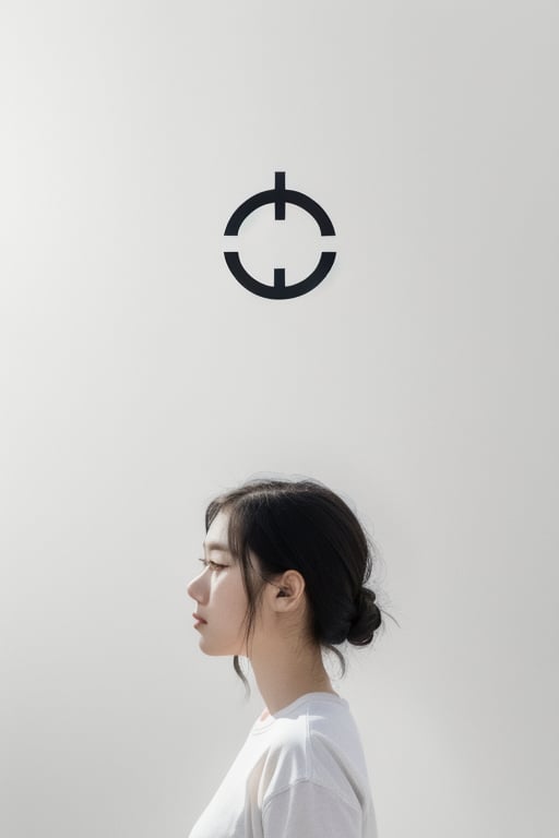 girl logo, minimal and modern design, Harmonic Shapes,ClrSkt,CrclWc