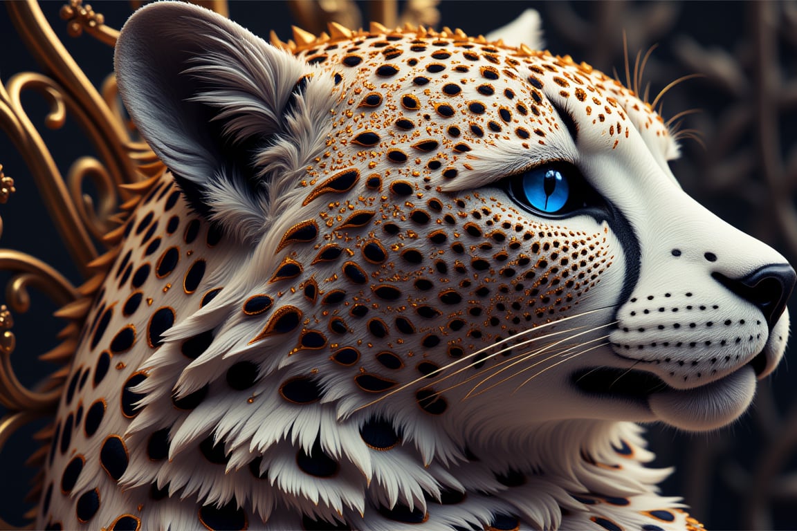 fantasy Cheetah detail, award winnig photography, intricate details, 8k, (colors cian and white),
Sampler,Intricate,xrottx-intrincate-style