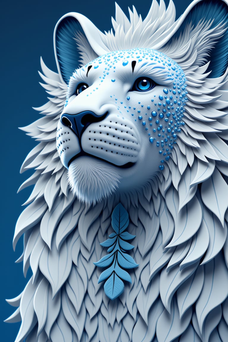 ,xrottx-intrincate-style, fantasy lion animals detail,color white and blue,award winnig photography,intricate details,8k,xrottx-intrincate-style,xrottx-intrincate-style,