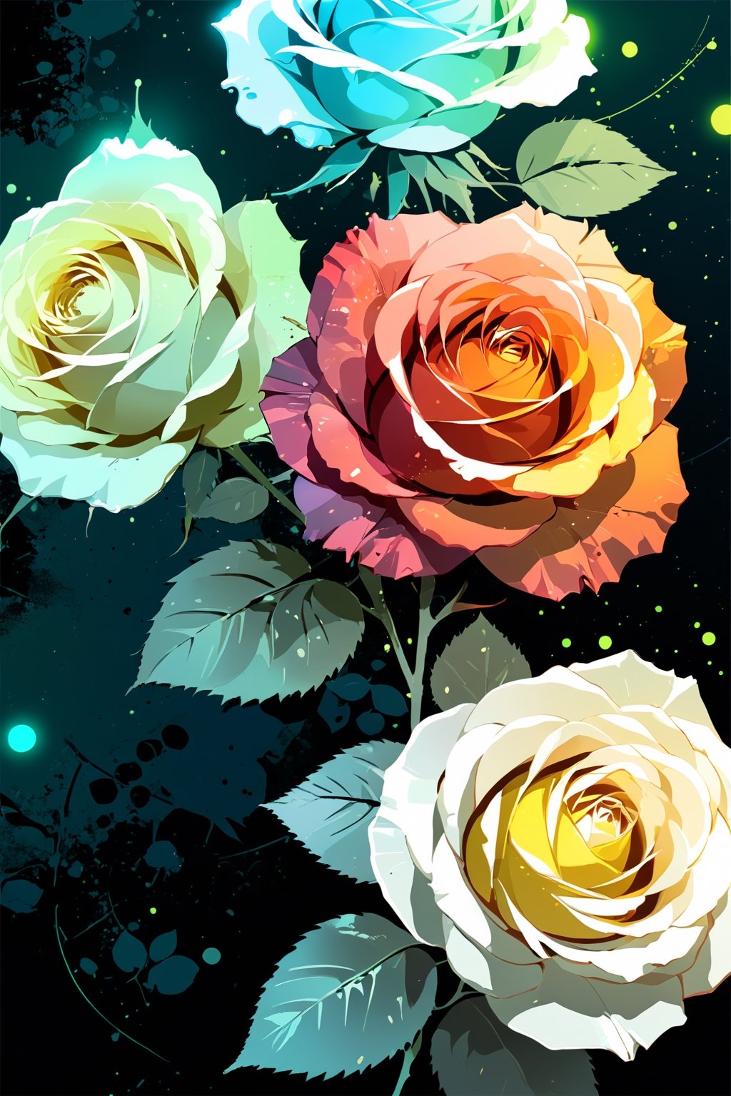 //quality, (masterpiece:1.331), (detailed), ((,best quality,)),//,glowing rose,background,glow_in_the_dark,artint,trendy,grunge style,vector art,