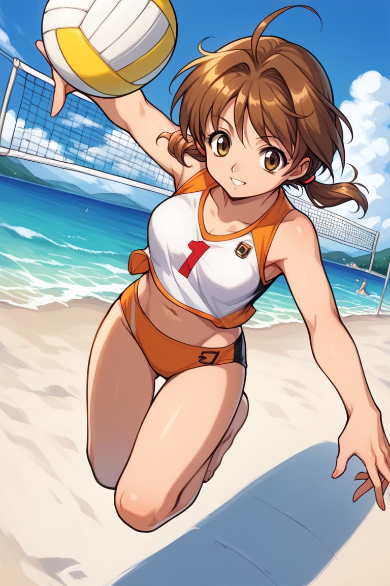 score_9, score_8_up, score_7_up, source_anime, ,//characters, ozora_haruka, brown hair, long hair, twintails, low twintails, brown eyes, ,//situations, Beach Volleyball ,//pose, 1girl, solo, jumping, dynamic angle, attack, from above ,/LoRA, perfect anatomy, beautiful_female_fingers, (correct number of fingers), (5_fingers), (perfect hands),perfecteyes