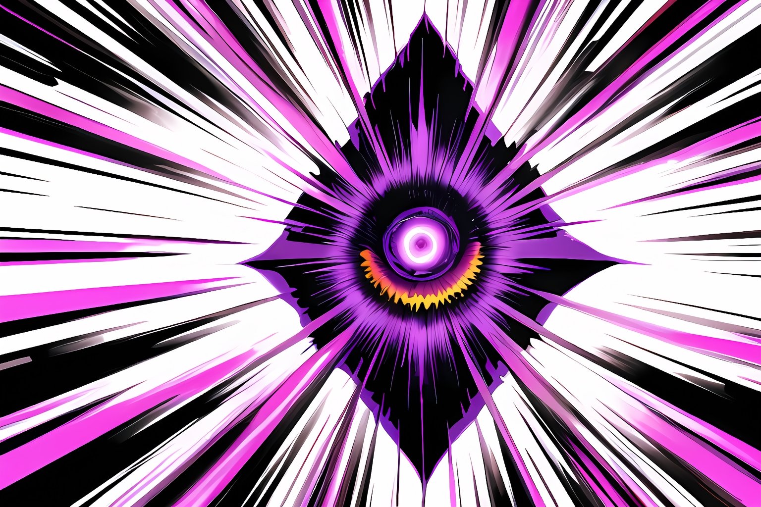  anime art style, highly detailed, unreal engine 5, 4k, octane render,

 psychedelic soul eater: a malevolent creature with swirling, psychedelic colors of pulsating purple and vibrant orange, its gaping maw lined with rows of razor sharp teeth ready to devour souls


( white background, blank background))