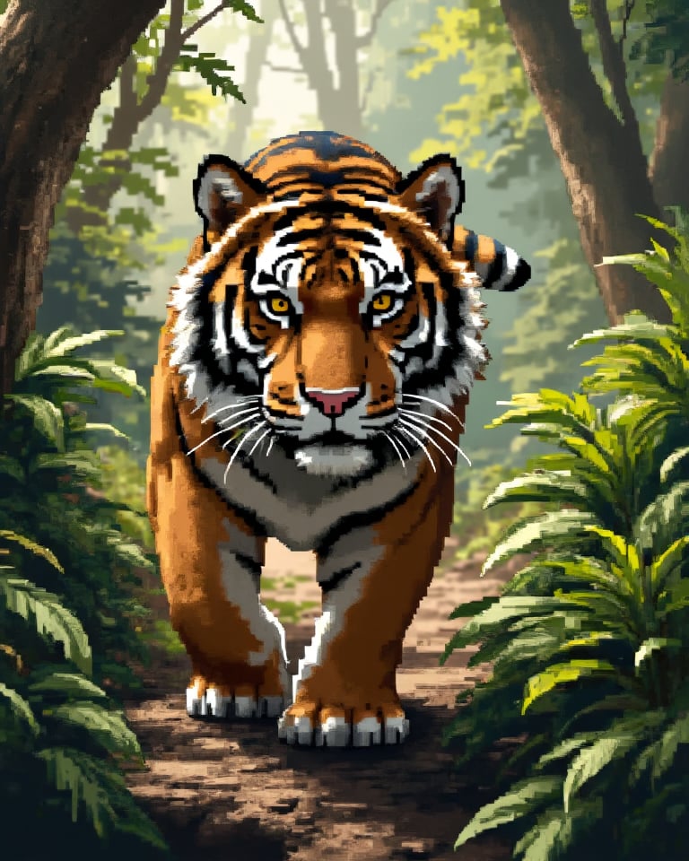 Tiger, jungle, hunting, cinematic, rtx light