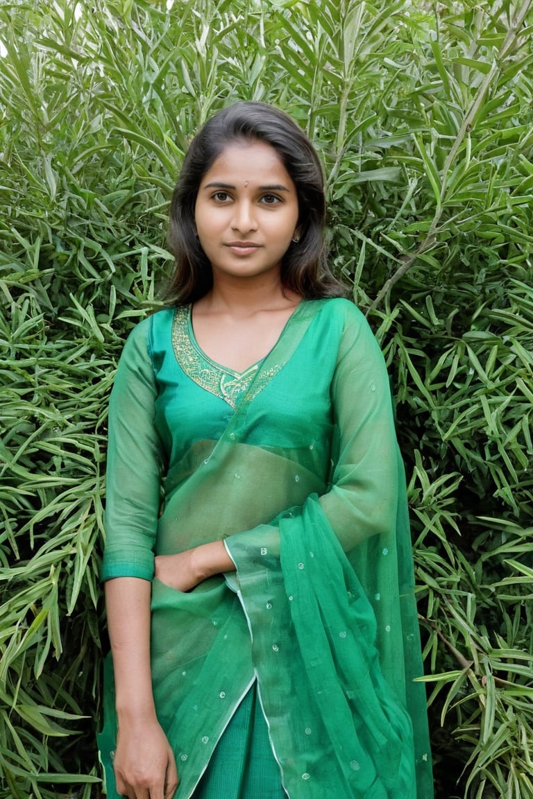 mylocalgirl, 1girl, standing bush, solo,masterpiece, High detailed,  photorealistic,Indian,Woman,Indian tradition,photo r3al