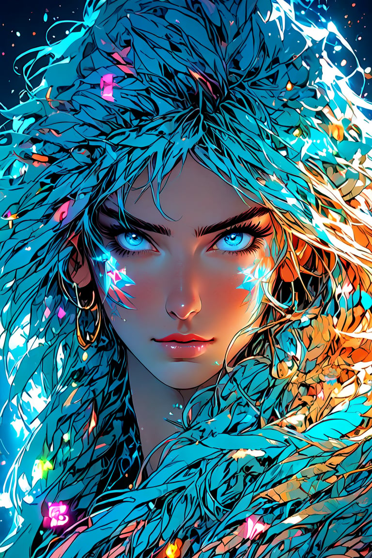 (head shot by Carne Griffiths, Conrad Roset), beautiful goddess anime girl, colorful, 3D anime girl, blue eyes, flowing hair, Full HD render + immense detail + dramatic lighting + well lit + fine | ultra detailed realism, full body art, lighting, high quality, engraved | highly detailed | digital painting, artstation, concept art, smooth, sharp focus, Nostalgic, concept art.,Eyes