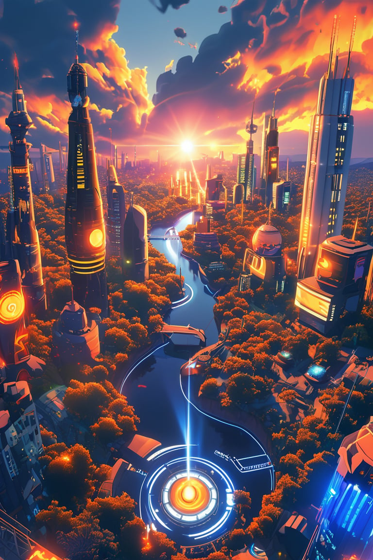 A dynamic, high-energy scene featuring a cluster of iconic logos from various anime series. Highly detailed face. In the foreground, multiple characters from popular shows such as Dragon Ball Z, Naruto, and One Piece gather around a gleaming, futuristic cityscape. The logos are arranged in a circular pattern, with each logo glowing softly to represent its significance. Epic music plays in the background as the characters strike powerful poses, emphasizing their unique personalities. The anime-inspired color palette features vibrant hues like orange, blue, and red.