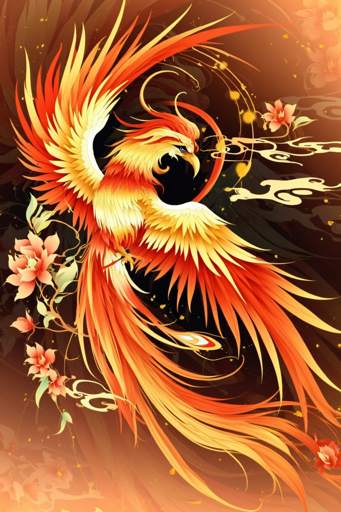 Iconic logo, chinese logo, mighty garuda, majestic, garuda, elegant, hindusm, highly detailed, HD, 16K, ancient art style