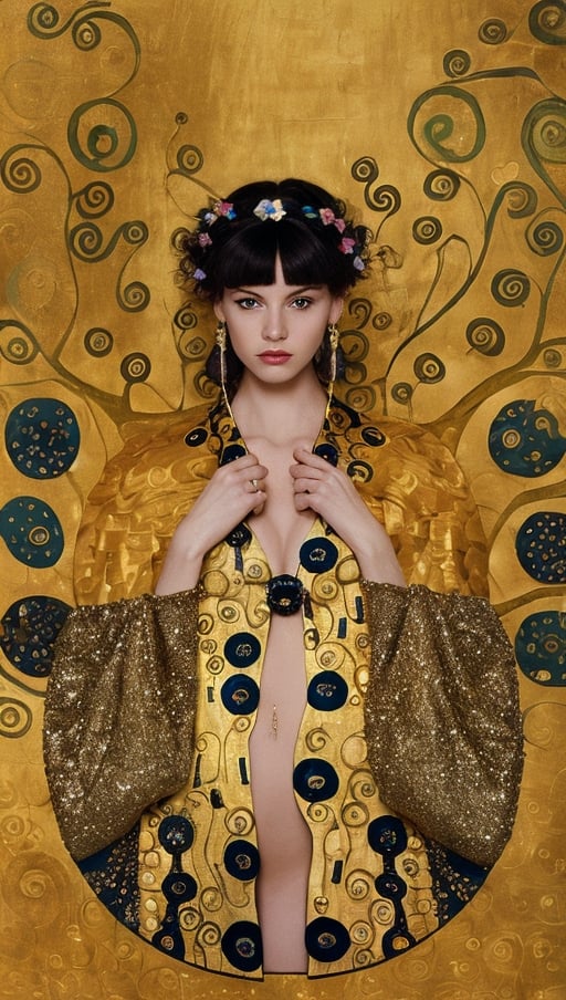 firt plane womansgustav klimt 

 style  , accesories style ,