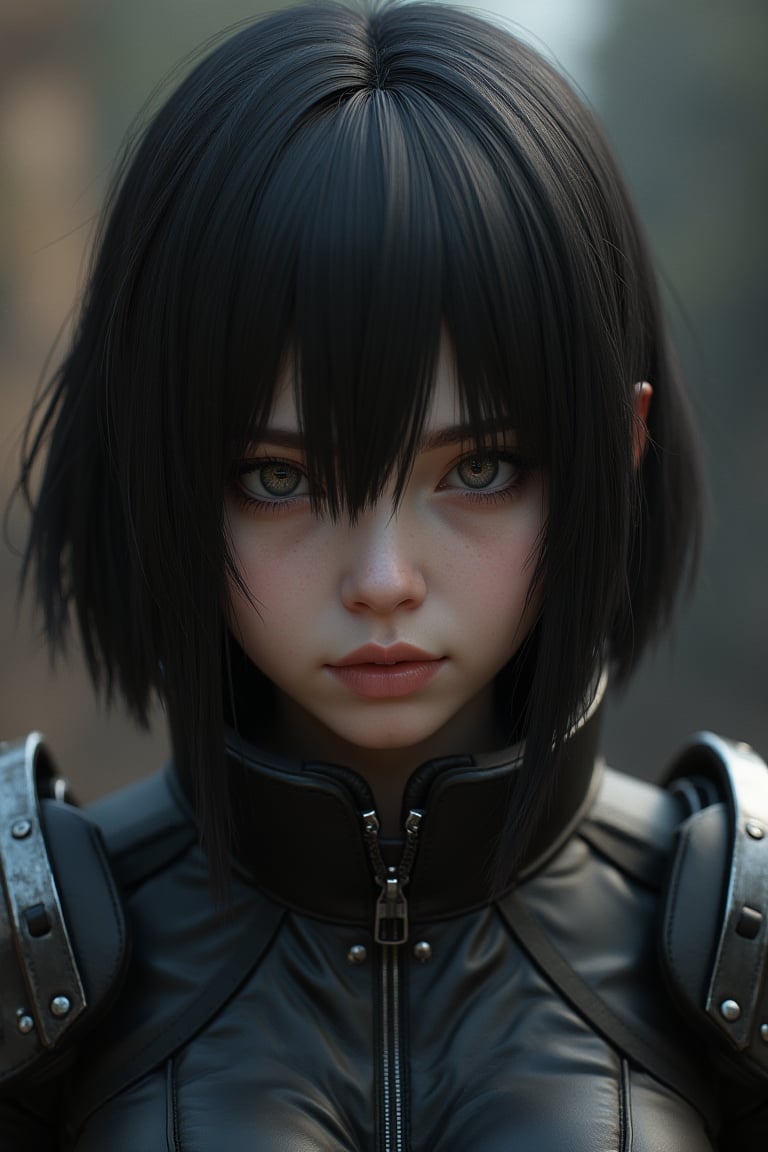 A realistic 
YoRHa No.2 Type B, NieR: Automata close-up, 3D picture texture