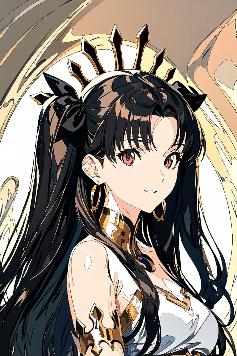  (masterpiece, top quality, best quality), (1girl:1.4), upper body,portrait, extreme detailed,Cogecha,ishtar \(fate\),8k,high resolution,smile