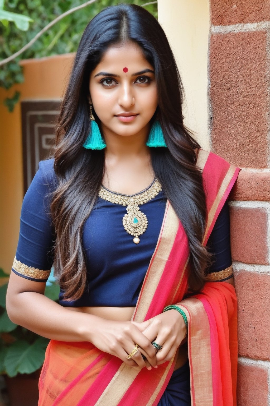 beautiful cute young attractive indian teenage girl, village girl, 18 years old, cute, Instagram model, long black_hair, warm,in terrace , indian,girl, photorealistic ,dress,1girl,velvaura,photorealis
tic,Indian real girl
Look like face shape Katrina kaif, instagram instagram real, real life,hi_resolution,sari,saari,