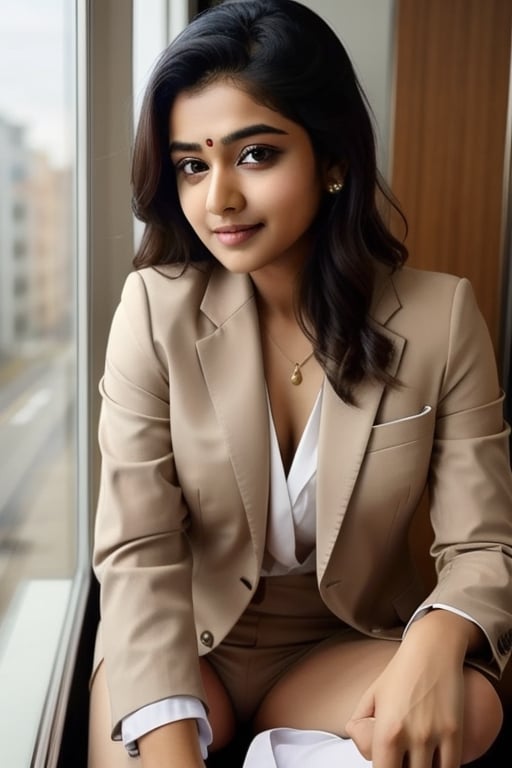 cute indian girl in suit

