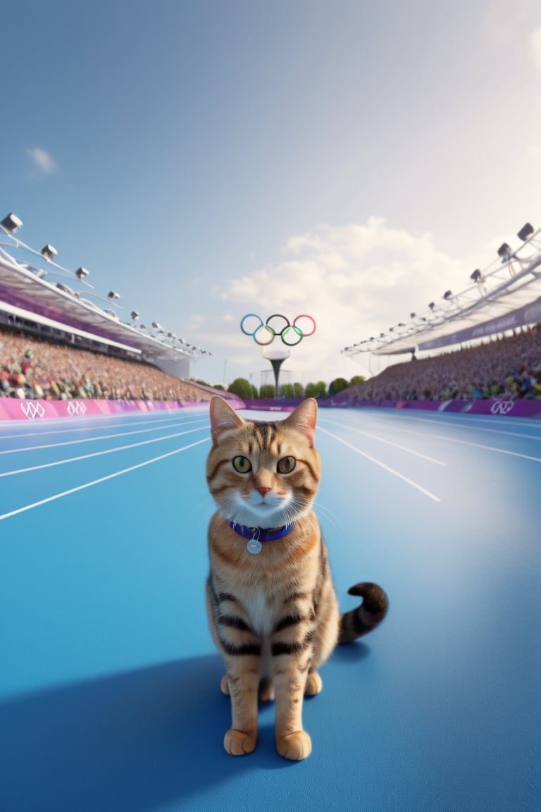 8K, UHD, low-angle perspective, panoramic, photo-realistic, first-person view, cinematic, olympic Yusuf Dikec and his cat constructed from programming codes