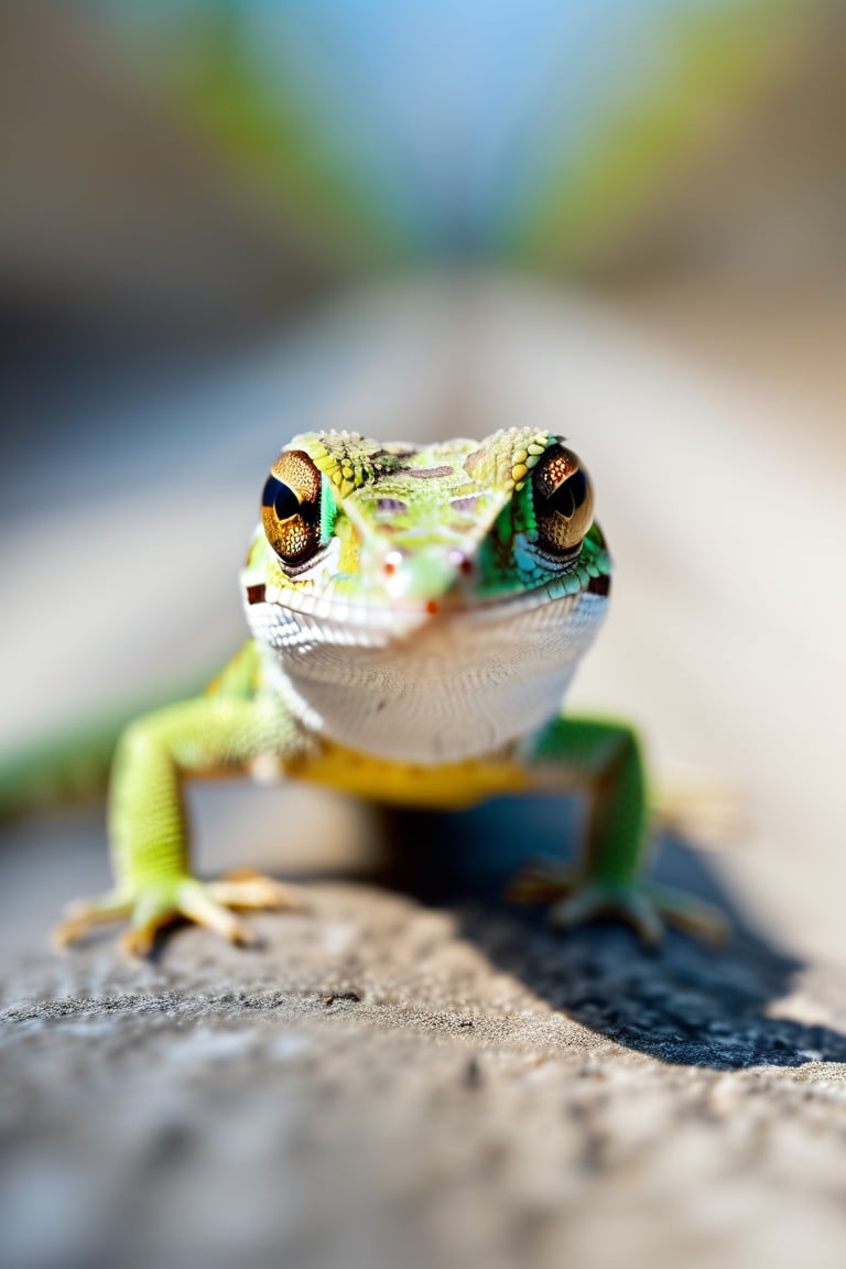 8K, UHD, perspective macro shot, photo-realistic, gecko
flying straight towards camera (head-on:1.2) centered, looking perfectly ahead, perfect lighting, speed movements, slow shutter speed, motion blur, natural