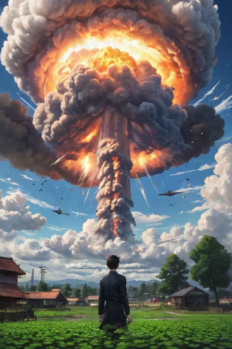 sky, clouds, Nuclear Bomb in the air,EpicSky,NathanDrake,Lucky Clover,cumbath,penis,1girl,h0rs3_p3nis,penis_stocking