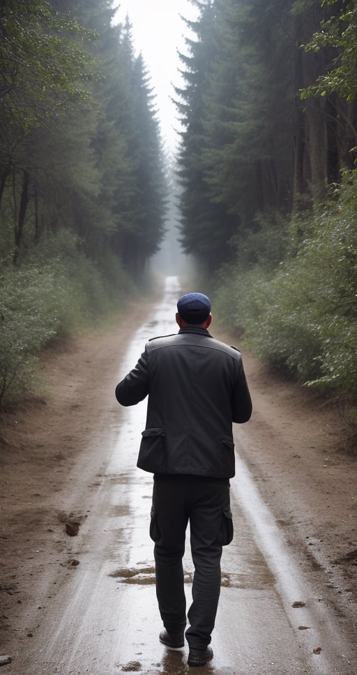 
A man looking for it happiness through the harsh of obstacles and challenges only to be encountered with bad luck and at the end of road to be waited by a bright gate accompanied to his best companion