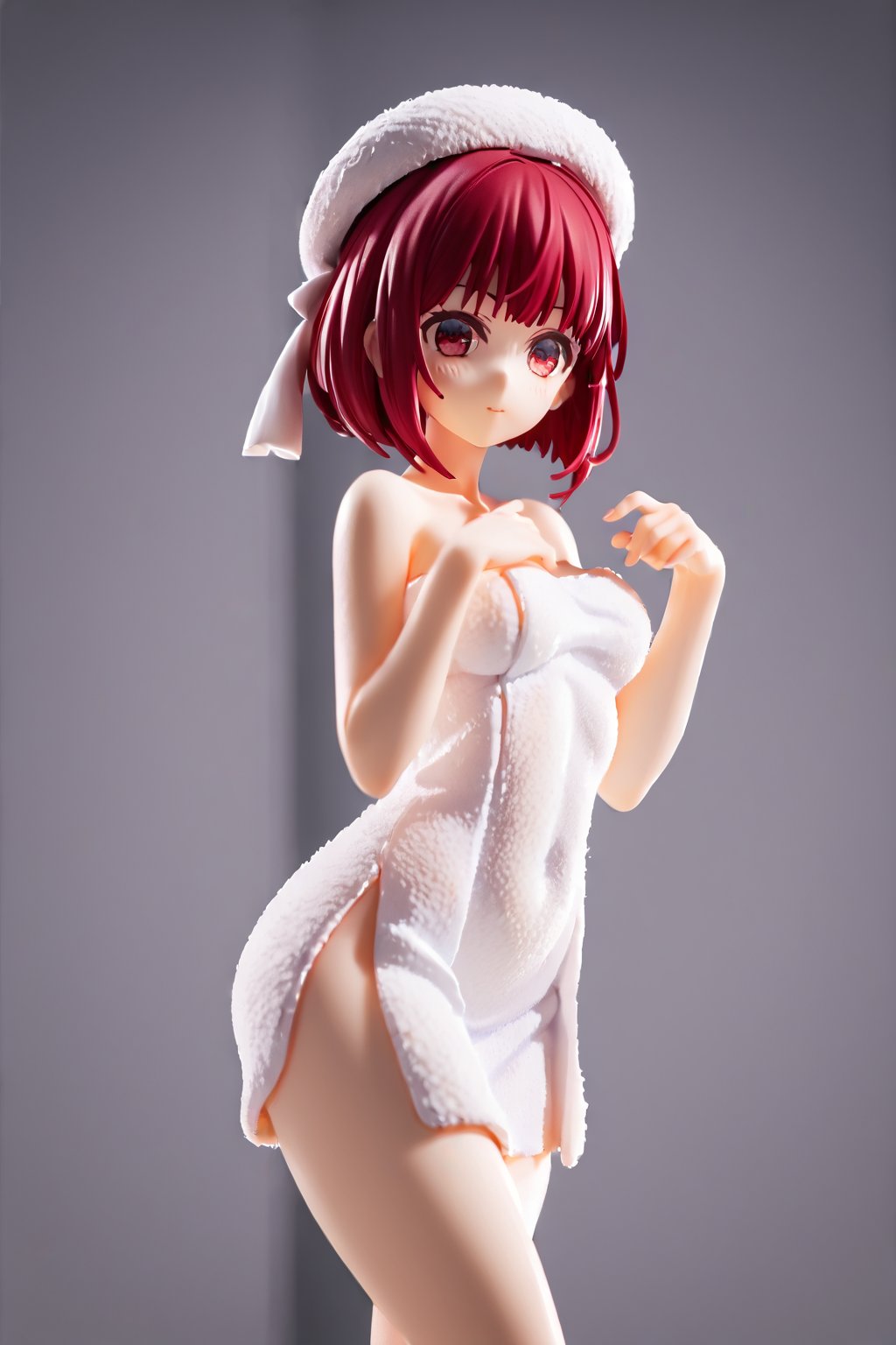 score_9,score_8_up,score_7_up,,score_6_up,score_5_up,rating_explicit,official_art, 

1 girl, kana arima,short hair,bangs,red eyes,red hair,bob cut,skirt,long sleeves,hat,bow,

(((completely naked, naked towel ))) 
, onsen, exposed thighs, bare arms, bare shoulders
sexy_face,beautiful_female_fingers, score_9_up, score_8_up,3D,PVC Style