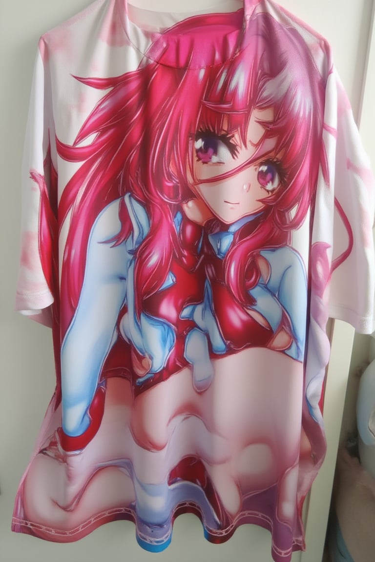 (masterpiece), best quality,looking from a distance,waifu_shirt, score_9_up, score_8_up,score_7_up, erza_scarlet,Enhanced all