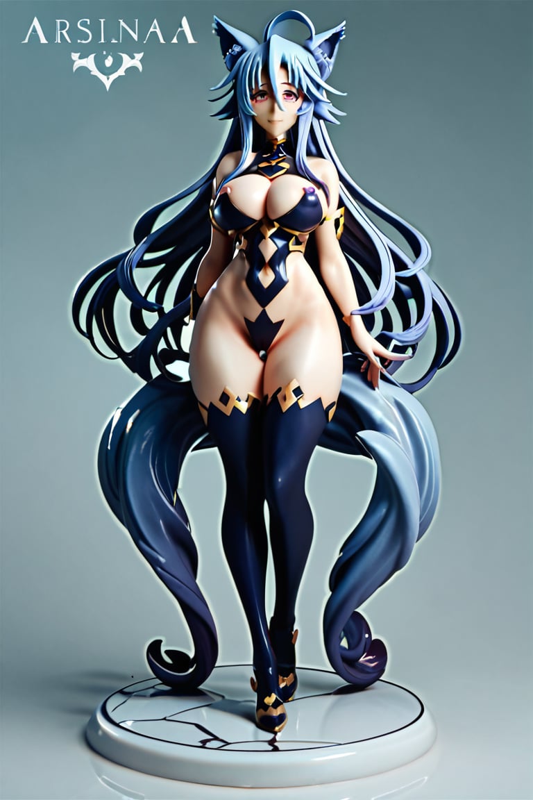 full-body_portrait, More Detail,porcelain_art,add detail,score_9_up,score_8_up,score_7_up,3D, score_9_up, score_8_up,Expressiveh,concept art,dark theme,dark aura, HAIR ORNAME,monster musume,wolf girl