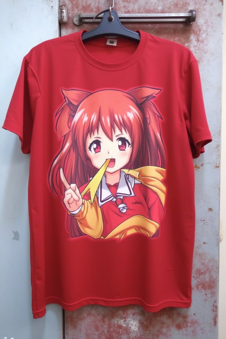 (masterpiece), best quality,looking from a distance, score_9_up, score_8_up,score_7_up,waifu_shirt,erza scarlet,Waifu_shirt