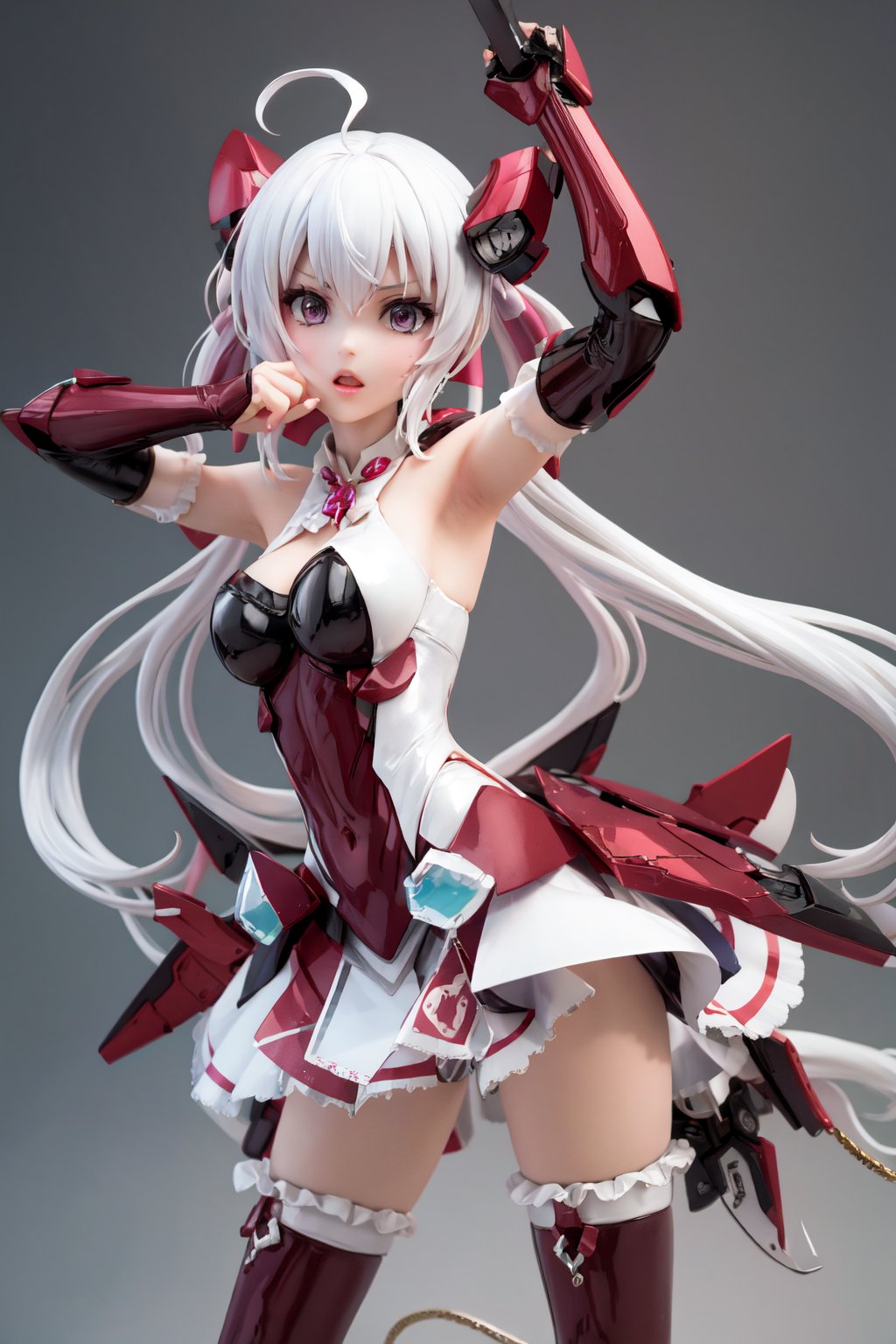 white_hair,twin_tails,long_hair, score_9_up, score_8_up,score_7_up,3D, mikadopony, PVC,chris yukine,mecha musume, score_7_up,drawn_bow,寮�,寮撶鎵�