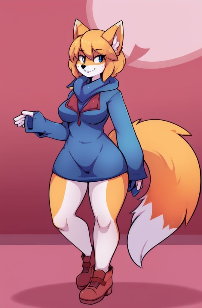 Tails, Fox, WhiteGlove, Orange, ShoesRedandwhite, EyeWhite, PupilBlue,
TailTwo, Female,