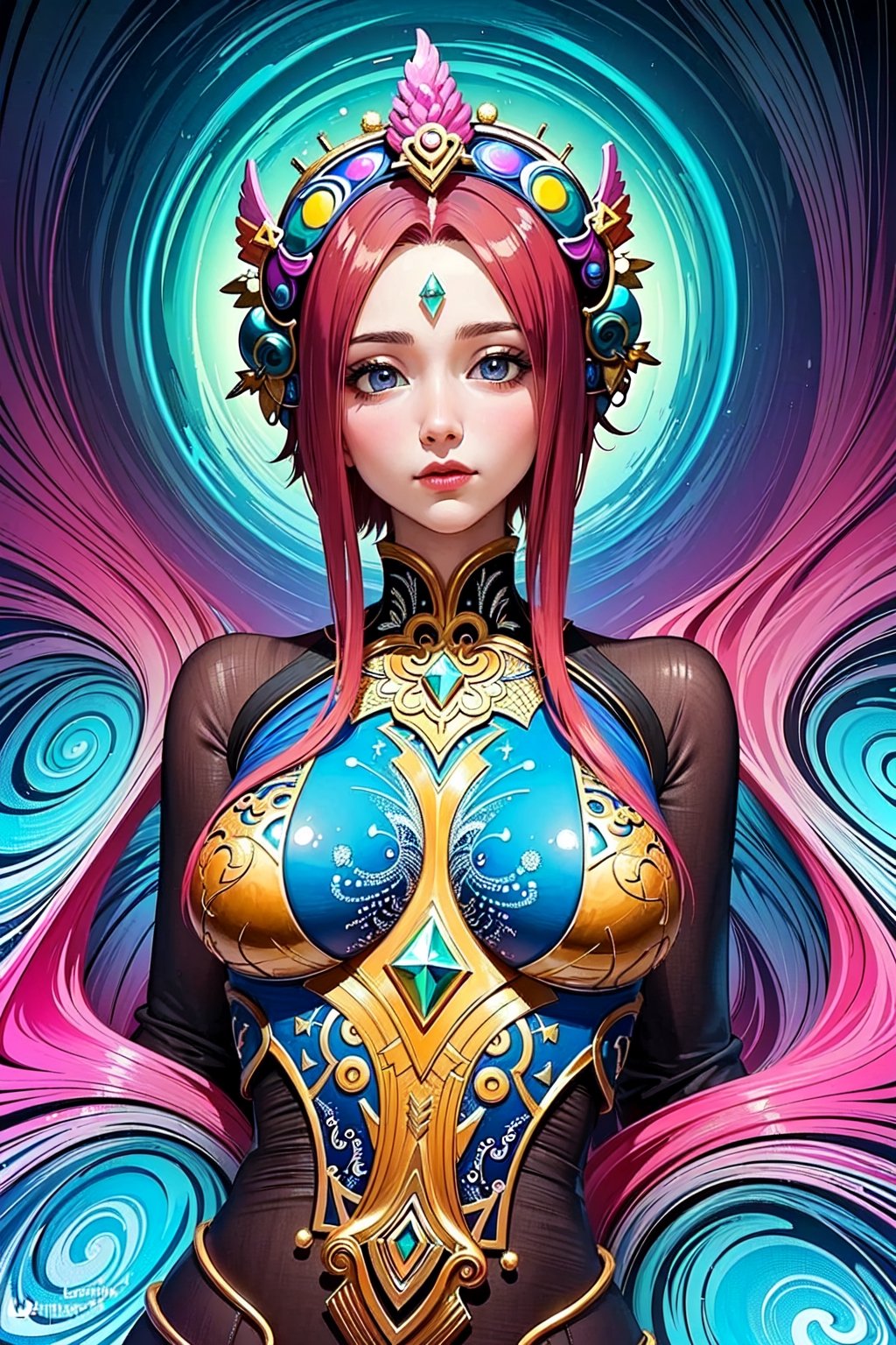 (masterpiece, top quality, best quality, official art, beautiful and aesthetic:1.2), (1girl), extreme detailed,(fractal art:1.3),colorful,highest detailed, Sumerian goddess, Ancient Sumerian Royal outfit, 